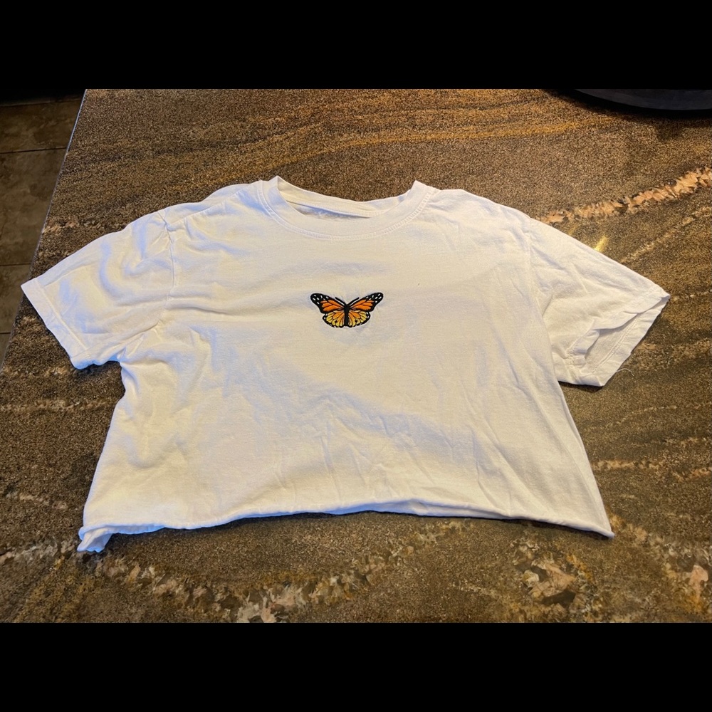 J. Galt Butterfly Cropped Tee